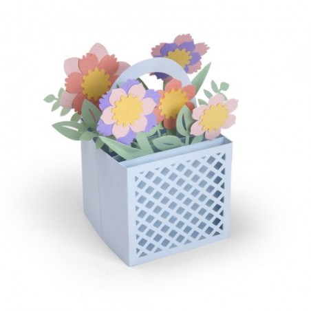 Troquel Delgado Canasta Flores Sizzix Lynda 12 Piezas | 663578