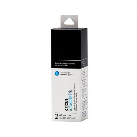 Hojas Infusible Ink Cricut Negro Sólido (2) 11.4 x 30.5 cm 2008882