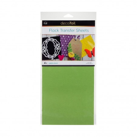 4 Hojas de Foil Flock Deco 6 x 12 pulgadas
