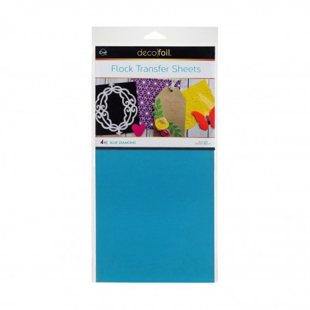 4 Hojas de Foil Flock Deco 6 x 12 pulgadas