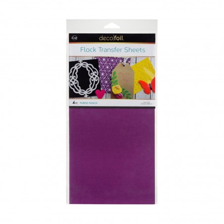 4 Hojas de Foil Flock Deco 6 x 12 pulgadas