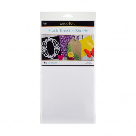 4 Hojas de Foil Flock Deco 6 x 12 pulgadas