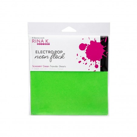 6 Hojas de Foil Flock Rina K 6 x 6 pulgadas