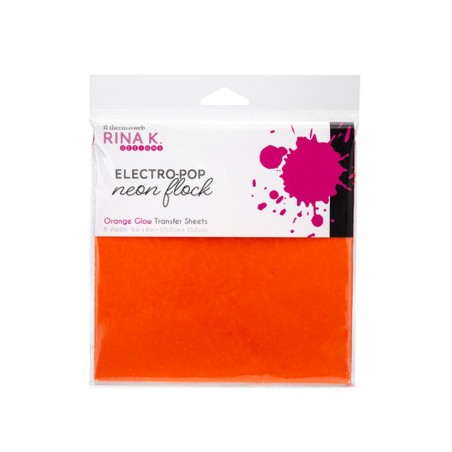 6 Hojas de Foil Flock Rina K 6 x 6 pulgadas