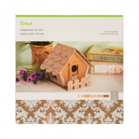 Cartón Madera Cricut Damask 1.5 mm Surtido (5) 28 x 28 cm 2005480