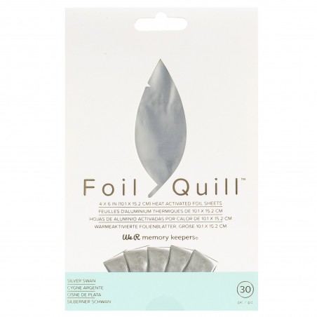 Paquete de Foil Color Plata Foil Quill para Acabados Metálicos