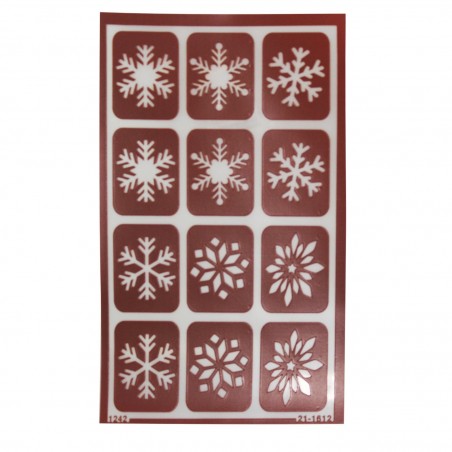 Plantilla Reutilizable para Esmerilar Copos de Nieve