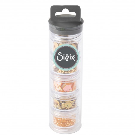 Lentejuelas, Piedras Sizzix 5 Gramos c/u color Oro | 663864