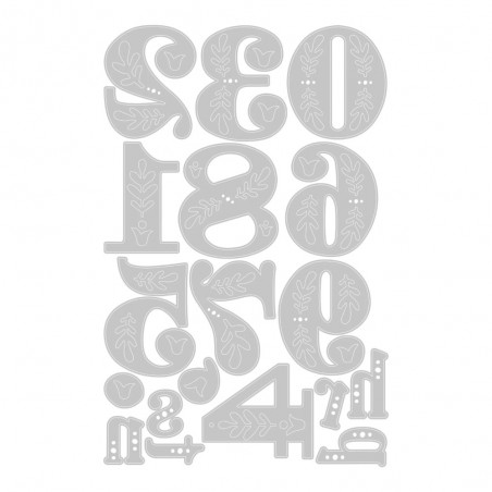 SIZZIX TROQUEL THINLITS FOLK NUMBERS CATHERINE POOLER 666723