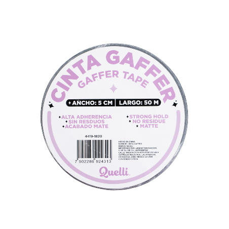 CINTA GAFFER NEGRO 5 CM X 50 MTS QUELLI