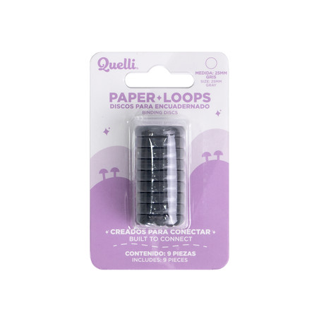 Discos para encuadernado 25mm 9 pzs Quelli